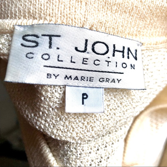 St John Collection Classic Sweater Beige Size Petite - Picture 6 of 6